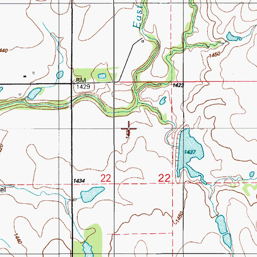 Topographic Map of Otter Creek Site 6 Reservoir, OK