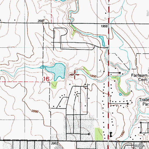 Topographic Map of Upper Elk Creek Site 23a Dam, OK