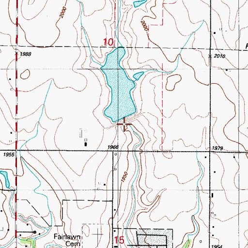 Topographic Map of Upper Elk Creek Site 23c Dam, OK