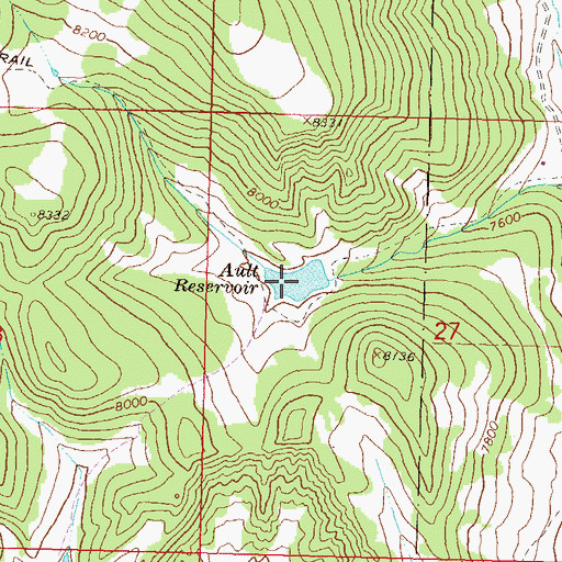Topographic Map of Ault Reservoir, CO