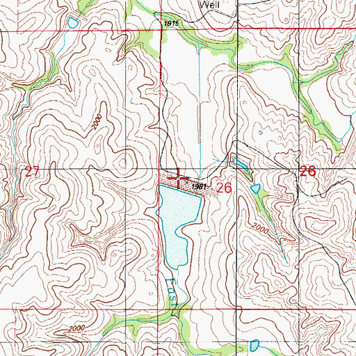 Topographic Map of Sandstone Creek Site 6 Reservoir, OK