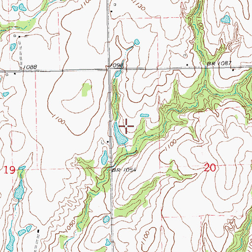 Topographic Map of Cherokee Sandy Site 6 Dam, OK