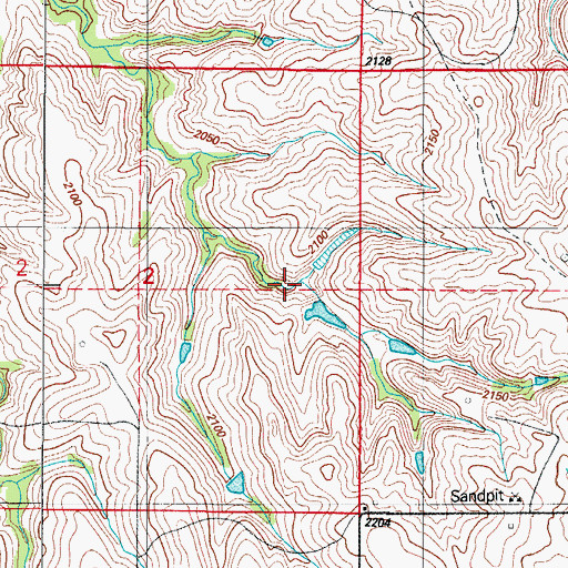 Topographic Map of Sandstone Creek Site 104 Dam, OK