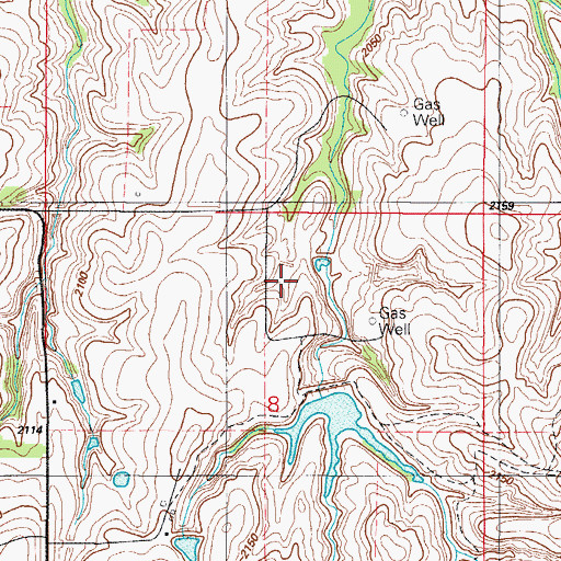 Topographic Map of Sandstone Creek Site 110 Reservoir, OK