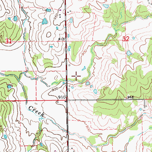 Topographic Map of Kickapoo Sandy Creek Site N2 Dam, OK