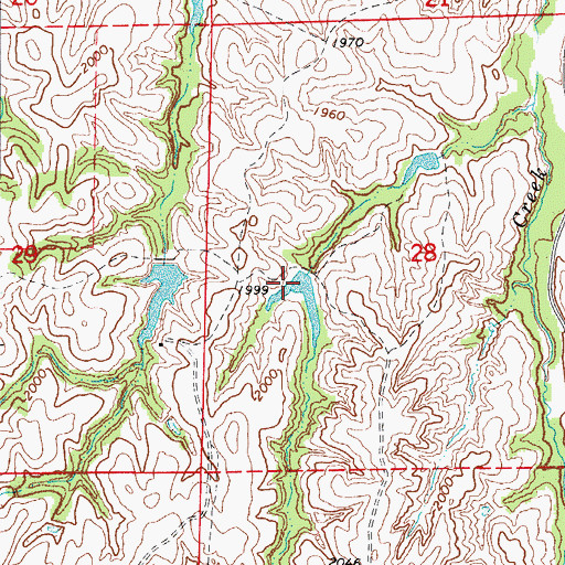 Topographic Map of Oknoname 05923 Reservoir, OK