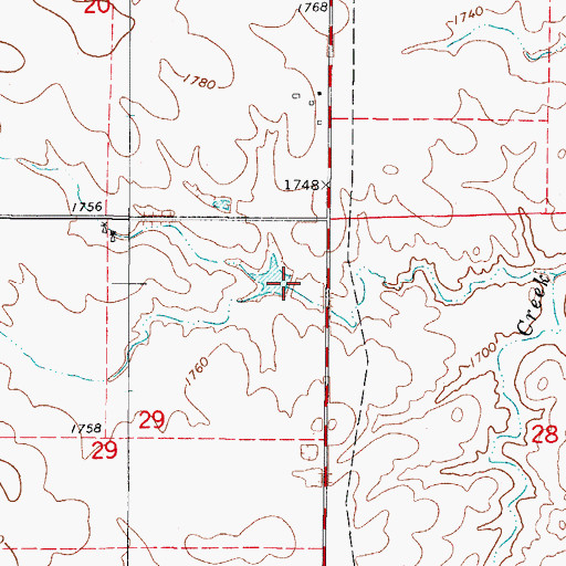 Topographic Map of Oknoname 05924 Dam, OK