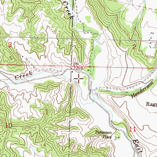 Topographic Map of Henderson Gulch, CO