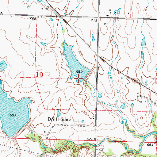 Topographic Map of Double Creek Site 2 Dam, OK