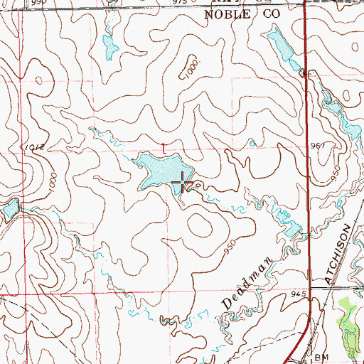Topographic Map of Oknoname 103012 Dam, OK