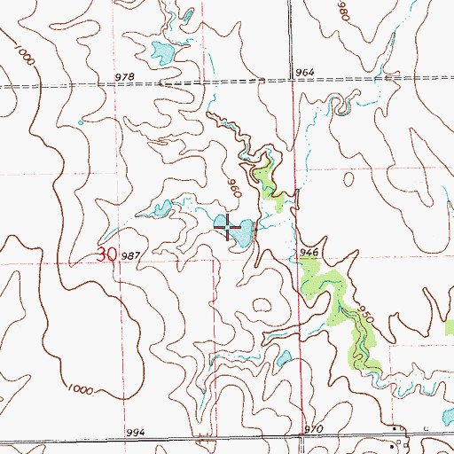 Topographic Map of Oknoname 103011 Reservoir, OK