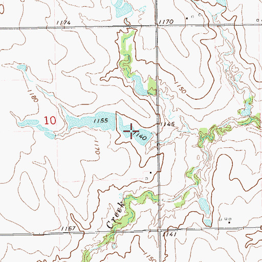 Topographic Map of Oknoname 103002 Reservoir, OK