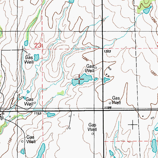 Topographic Map of Oknoname 031003 Reservoir, OK