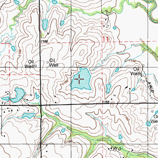 Topographic Map of Oknoname 031004 Reservoir, OK