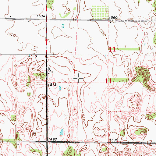 Topographic Map of Oknoname 031008 Reservoir, OK