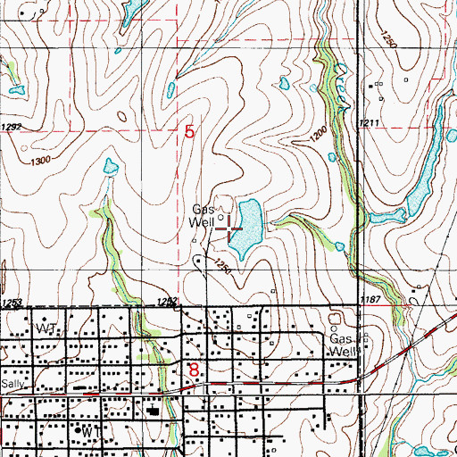 Topographic Map of Oknoname 031009 Dam, OK