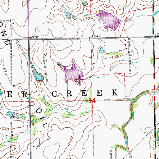 Topographic Map of Deer Creek Farms Dam, OK