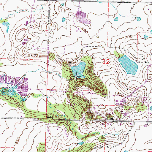 Topographic Map of Checotah City Lake West Dam, OK
