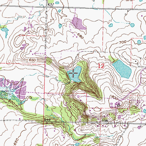 Topographic Map of Checotah City Lake West, OK