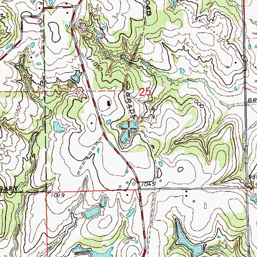 Topographic Map of Oknoname 12503 Dam, OK