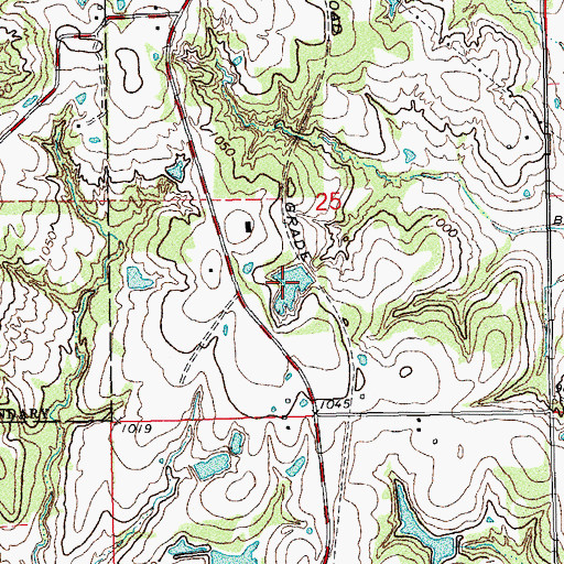 Topographic Map of Oknoname 12503 Reservoir, OK