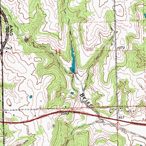 Topographic Map of Oknoname 12507 Dam, OK