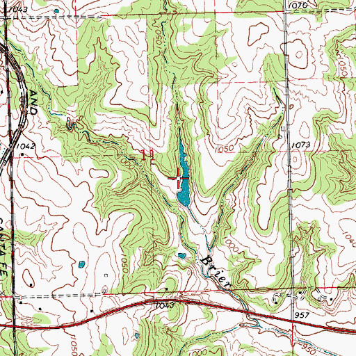 Topographic Map of Oknoname 12507 Reservoir, OK