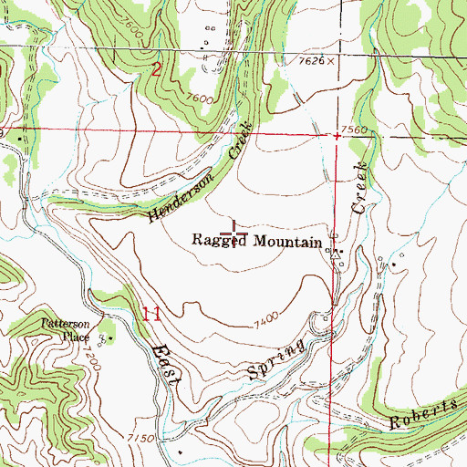 Topographic Map of Ragged Mountain, CO