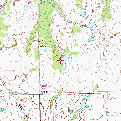 Topographic Map of Oknoname 12512 Dam, OK