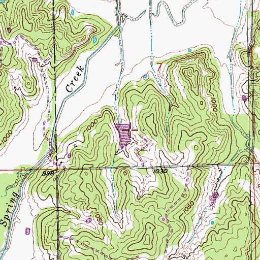 Topographic Map of Oknoname 12513 Dam, OK