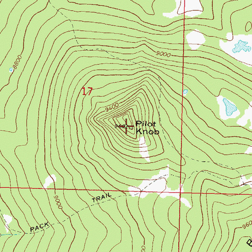 Topographic Map of Pilot Knob, CO