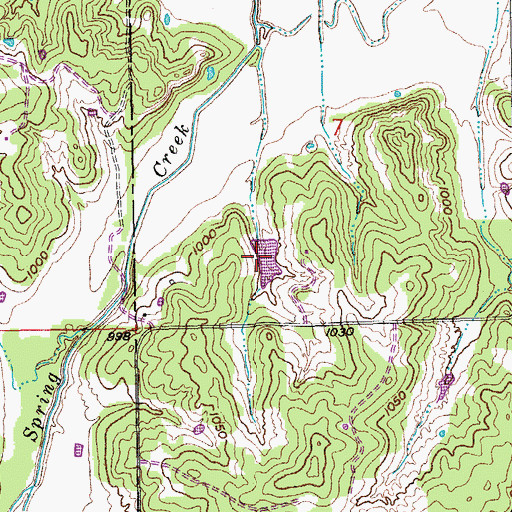 Topographic Map of Oknoname 12513 Reservoir, OK