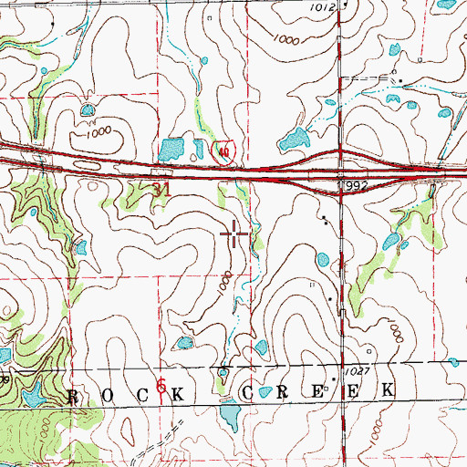Topographic Map of Oknoname 12517 Dam, OK