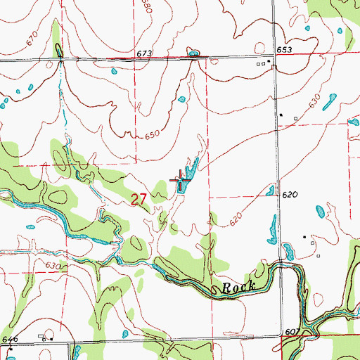 Topographic Map of Lower Clear Boggy Creek Site 10 Dam, OK