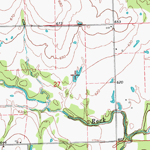 Topographic Map of Lower Clear Boggy Creek Site 10 Reservoir, OK
