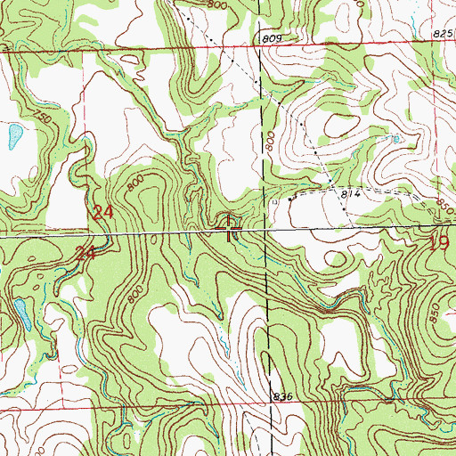 Topographic Map of Okfuskee Tributaries Site N6 Dam, OK