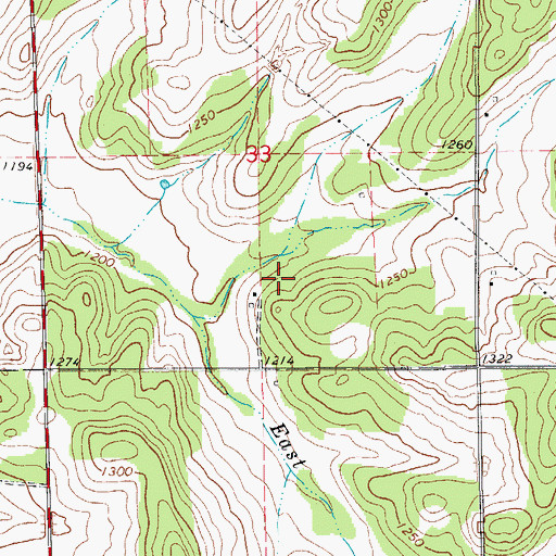 Topographic Map of Delaware Creek Site 8 Dam, OK