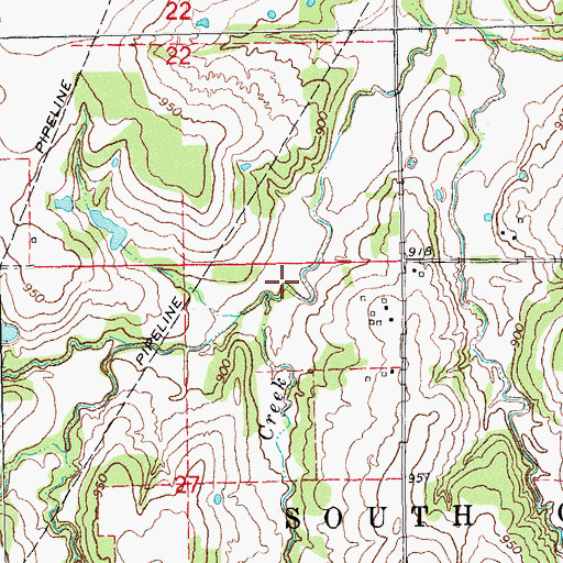 Topographic Map of Quapaw Creek Site 11 Reservoir, OK