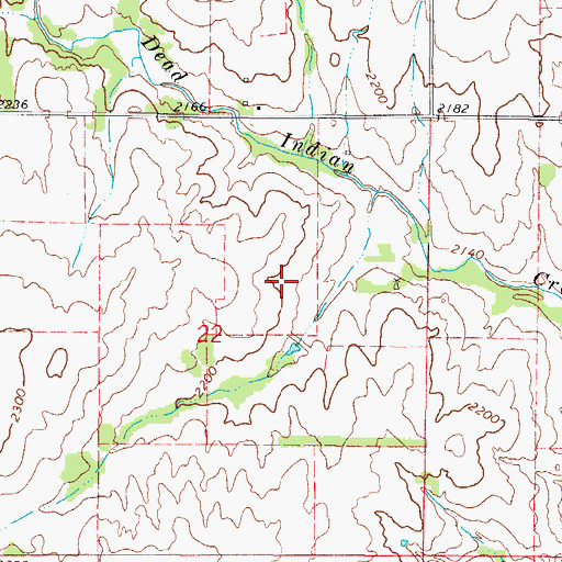 Topographic Map of Tri-County Turkey Creek Site 2 Reservoir, OK