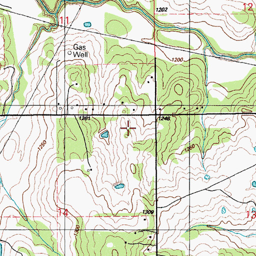 Topographic Map of Little Washita Creek Site 18 Reservoir, OK