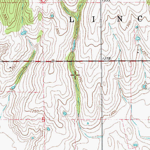 Topographic Map of Spring Creek Site 2 Reservoir, OK