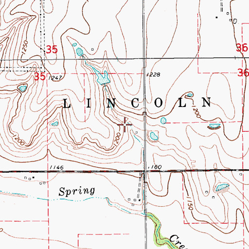Topographic Map of Spring Creek Site 103 Dam, OK
