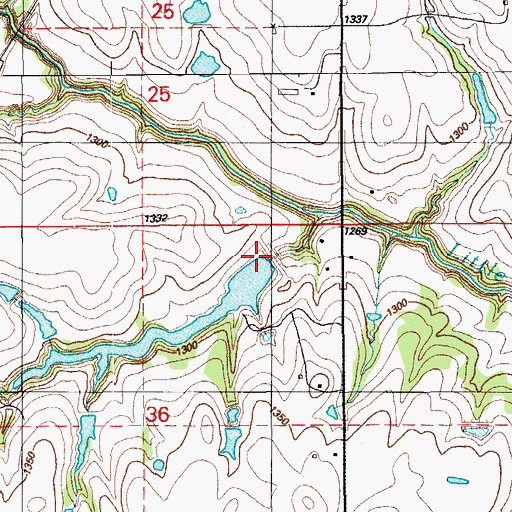 Topographic Map of Little Washita Creek Site 24 Dam, OK