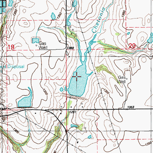 Topographic Map of Little Washita Creek Site 49 Reservoir, OK