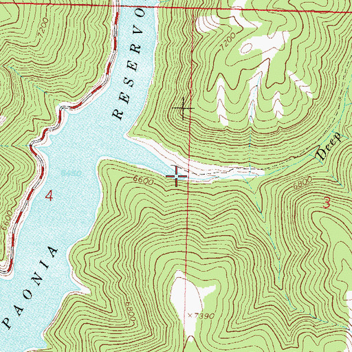 Topographic Map of Deep Creek, CO