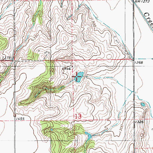 Topographic Map of Sugar Creek Site 42 Reservoir, OK