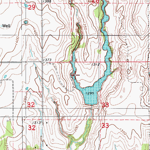 Topographic Map of Sugar Creek Site L43 Reservoir, OK