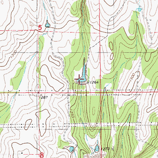 Topographic Map of Sugar Creek Site L46 Reservoir, OK