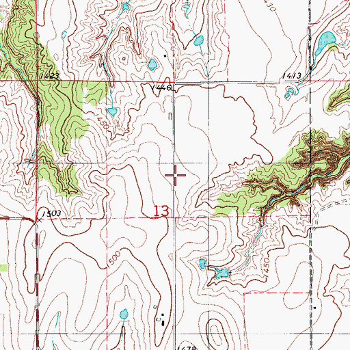 Topographic Map of Sugar Creek Site 103 Reservoir, OK