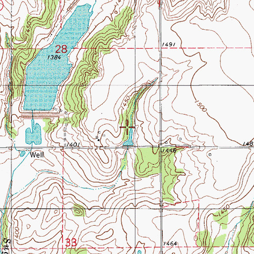 Topographic Map of Sugar Creek Site 210 Dam, OK